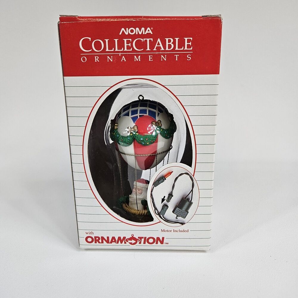 Noma Rotating Santa in Hot Air Balloon Collectable Ornament‎ Ornamotion